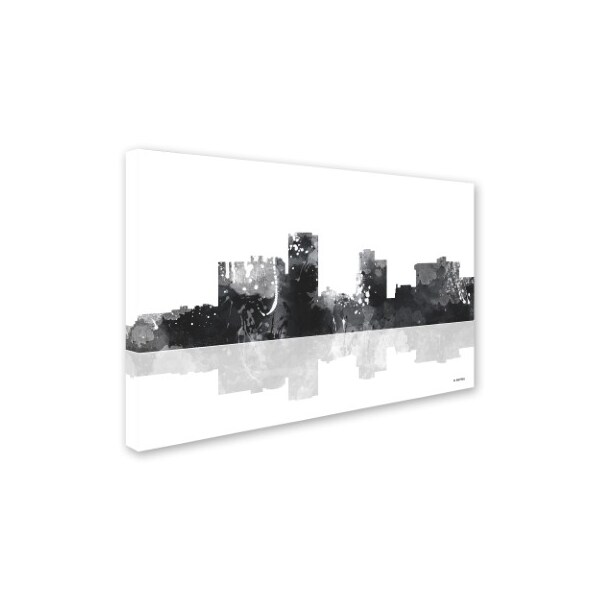 Marlene Watson 'Little Rock Arkansas Skyline BG-1' Canvas Art,12x19